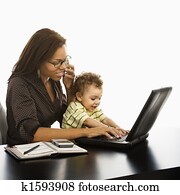 Business mom with baby. Business mom with baby.