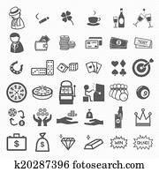 Casino icons set Casino icons set