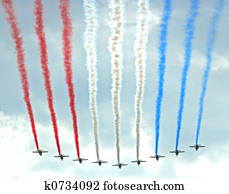 cima, em, francês, fumaça