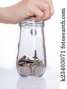 frauen, deponieren, geld