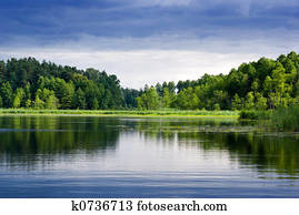 Lake and forest. Lake and forest.
