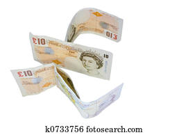 money concept pound notes