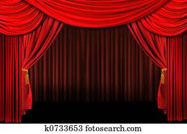 Red On Stage Theater Drapes Red On Stage Theater Drapes