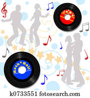 Retro 45 RPM Disco Record Hop Retro 45 RPM Disco Record Hop