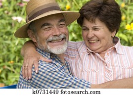 romantic senior couple II
