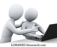 3d, trabajando, empresarios