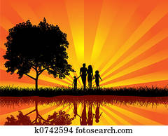 Family walking Family walking