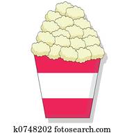 Heiße Gebuttert Popcorn Stock Illustrationen | 60 Heiße Gebuttert