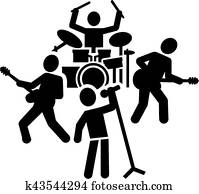 rockgruppe, piktogramm rockgruppe, piktogramm