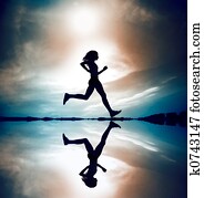 Runner Silhouetted Reflec Runner Silhouetted Reflec