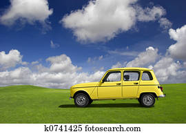 Yellow funny car Yellow funny car