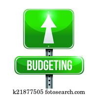 budgeting sign illustration design