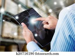 Concept of fast or instant shipping