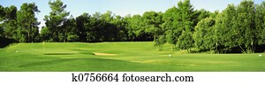 Golf field panorama Golf field panorama