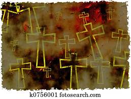 grunge, crucifixos