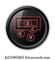 Icon, Button, Pictogram Currency Exchange