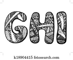 Clipart Of Black And White Alphabet Letter Ah A H Logo Combination