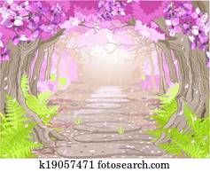 magie, frühling, wald magie, frühling, wald