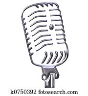 Microphone Drawing | k14688492 | Fotosearch