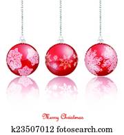 Red Christmas ornaments Red Christmas ornaments