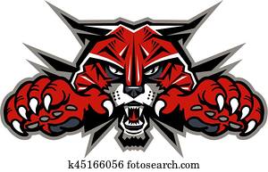wildcat mascot head wildcat mascot head