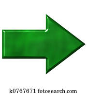 3D Green Arrow 3D Green Arrow