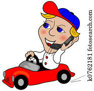 Driving on a cell phone Driving on a cell phone
