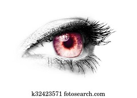 female eye - color key red - vampir female eye - color key red - vampir