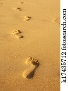 footprints in sand