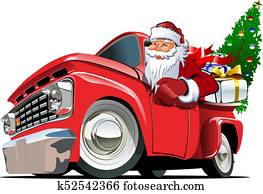 karikatur, früher, weihnachten, abholen karikatur, früher, weihnachten, abholen