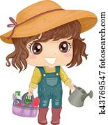 Kid Girl Garden Tool Set Kid Girl Garden Tool Set