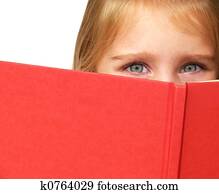 niño, leer un libro