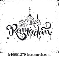 ramadan, schriftzug, mit, moschee ramadan, schriftzug, mit, moschee