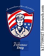 Veterans Day Modern Soldier Greeting Card Retro Veterans Day Modern Soldier Greeting Card Retro