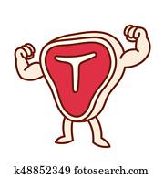 בשר, סטייק, לכופף שרירים