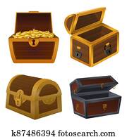 dower, חזה, איקונים, set,, ציור היתולי, סיגנון