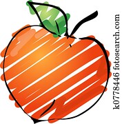 Peach illustration Peach illustration