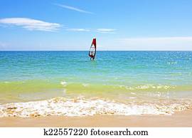 surfista, em, a, oceânicos, em, a, algarve, portugal