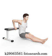 workout - bench dip workout - bench dip