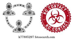Coronavirus Mosaic Trust Circle Icon with Distress No Contact Seal Coronavirus Mosaic Trust Circle Icon with Distress No Contact Seal