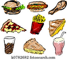Fast food icons Fast food icons