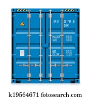 fragt, forsendelse, last beholder