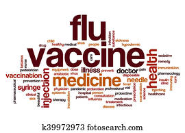 gripe, vacina, palavra, nuvem