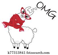 llama in red glasses and scarf llama in red glasses and scarf