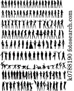 People silhouettes People silhouettes