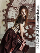 Portrait of a beautiful steampunk woman Portrait of a beautiful steampunk woman