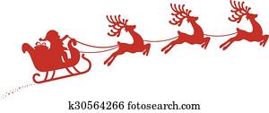 トナカイ クリスマス シルエット クリップアート 切り張り イラスト 絵画 集 K Fotosearch
