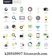 Set of business and banking icons Set of business and banking icons