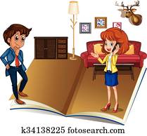 Couple living in the house