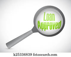 loan approved review concept illustration loan approved review concept illustration